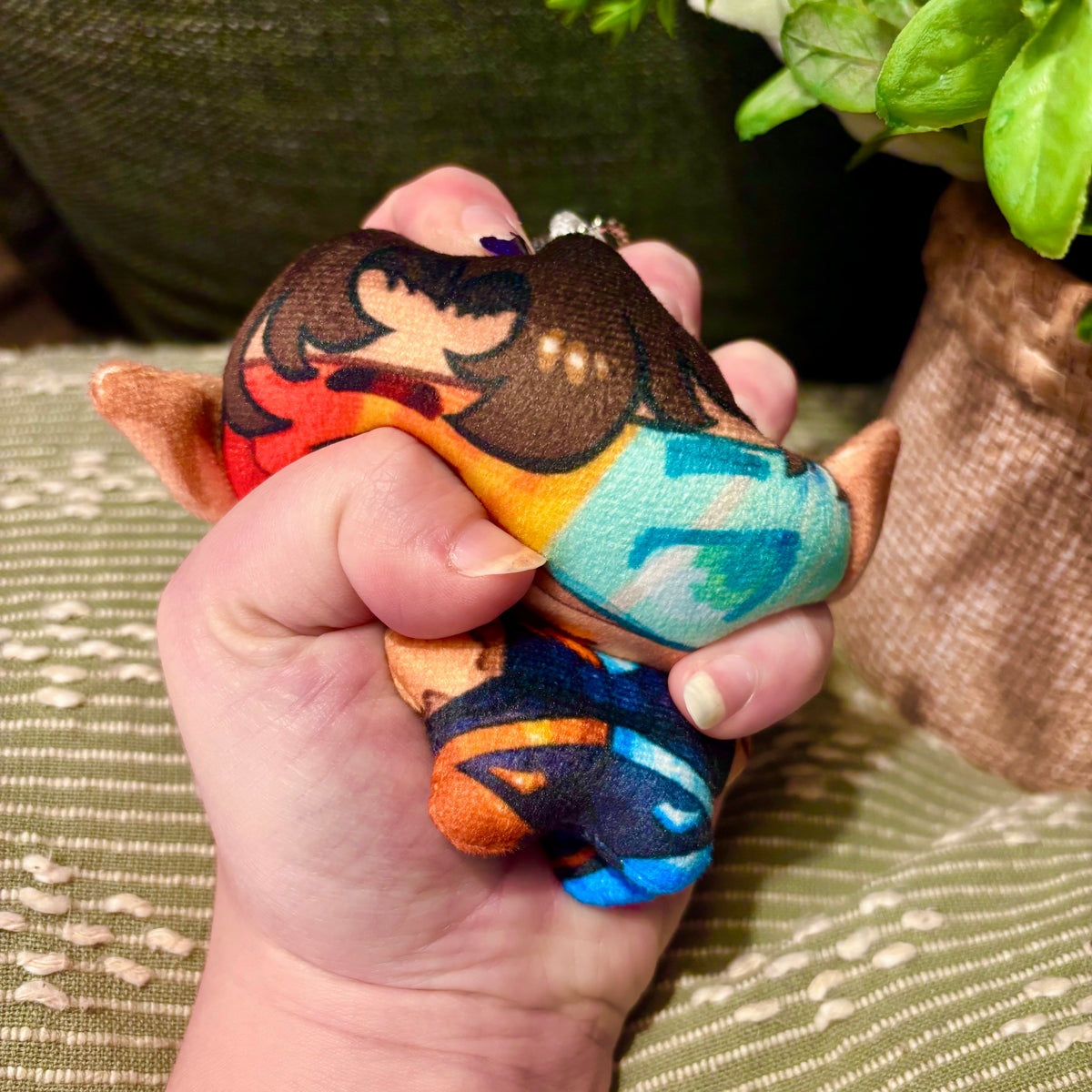 hOT gUy Superhero Plush Keychain