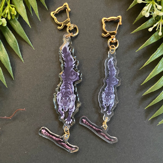 Jayeather and Stick - Felines / Battle Cats Keychain