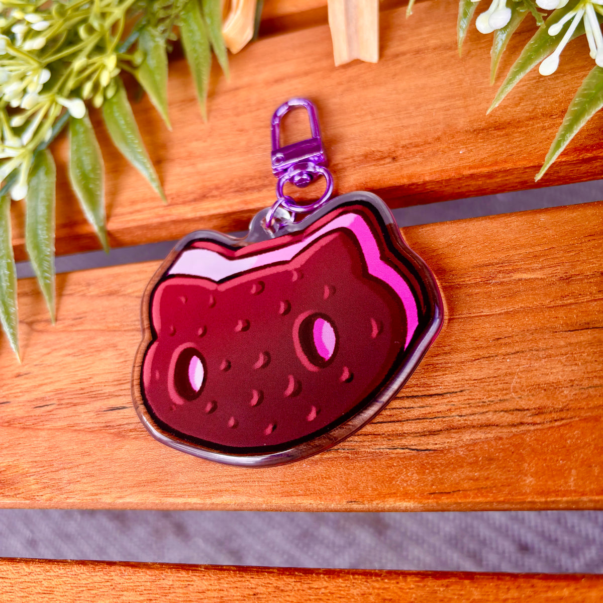 Ice Cream Cat Treat Keychain