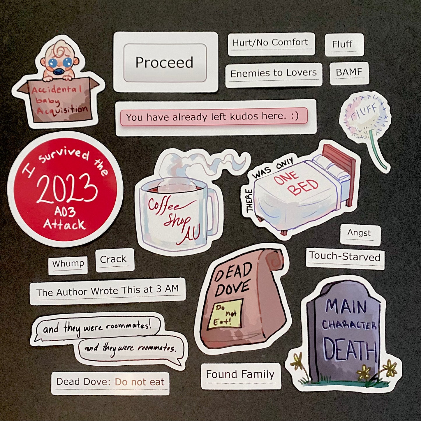 Tags and Tropes Sticker Pack