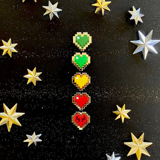.75" Heart Pins - Celestial Winners Enamel Pins