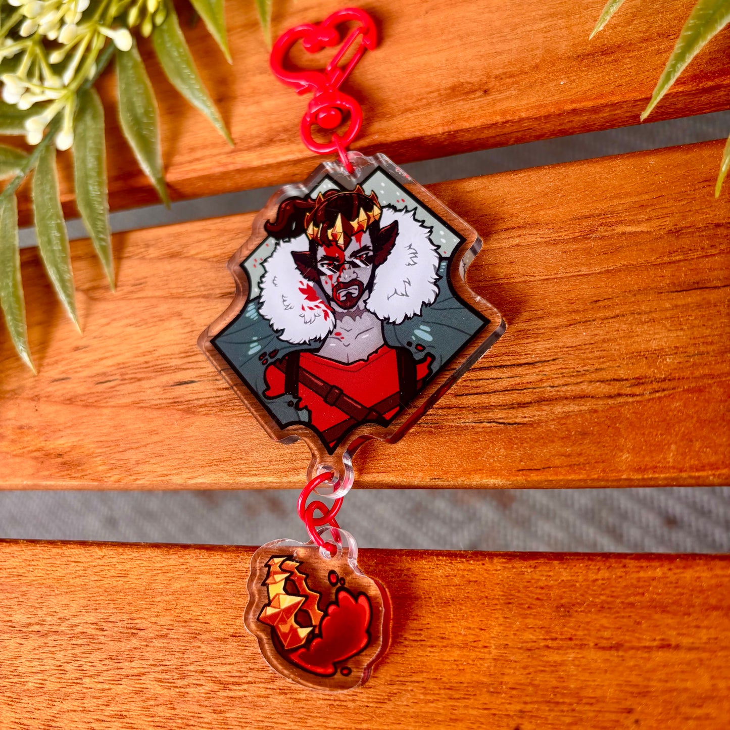 Red King and Bloody Crown Acrylic Keychain