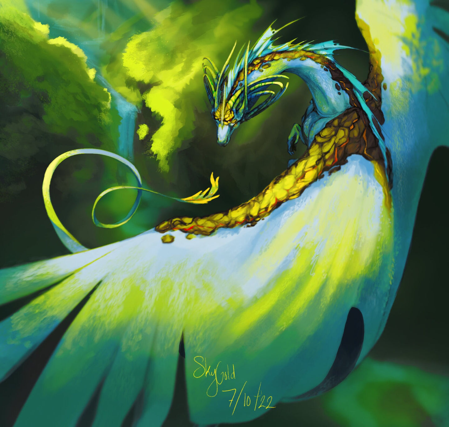 Green Dragon - Art Print