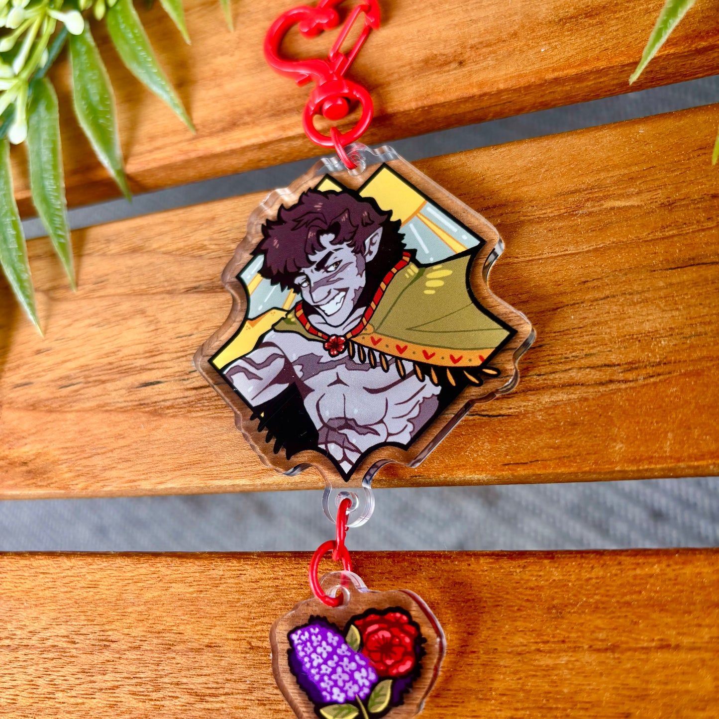Scar Poppies and Lilacs Acrylic Keychain