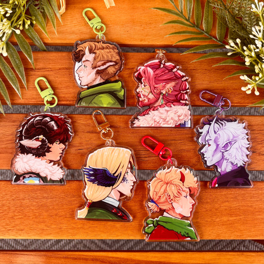 Acrylic DSMP Headshot Keychains | Tommy Tubbo Ranboo Technoblade Philza Dream