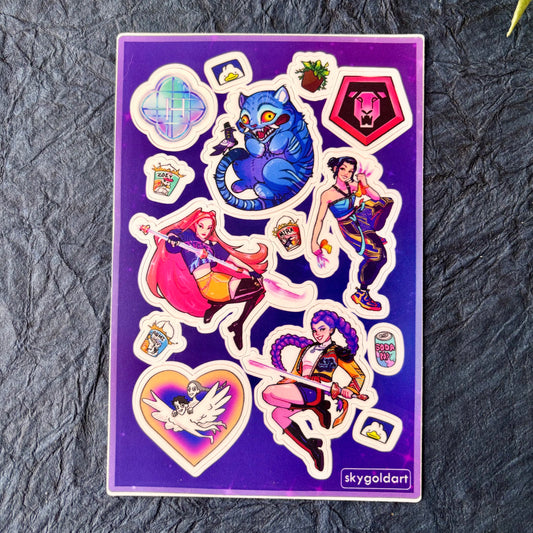 Kpop Demon Boys Idol Girls Hunters Tiger | Sticker Sheets Hunters