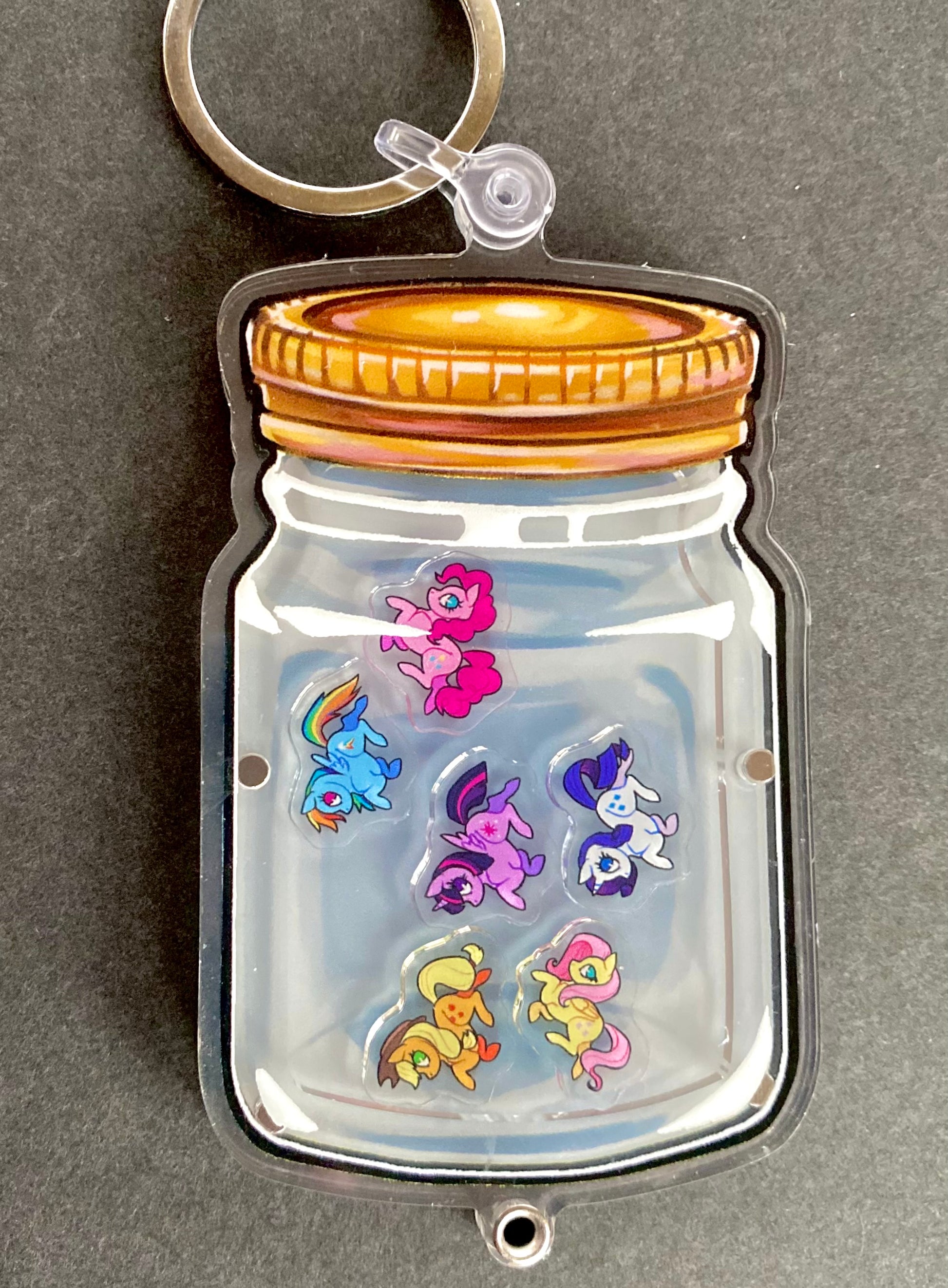 Jar of Character Critters - Openable Shaker Keychain Ponies