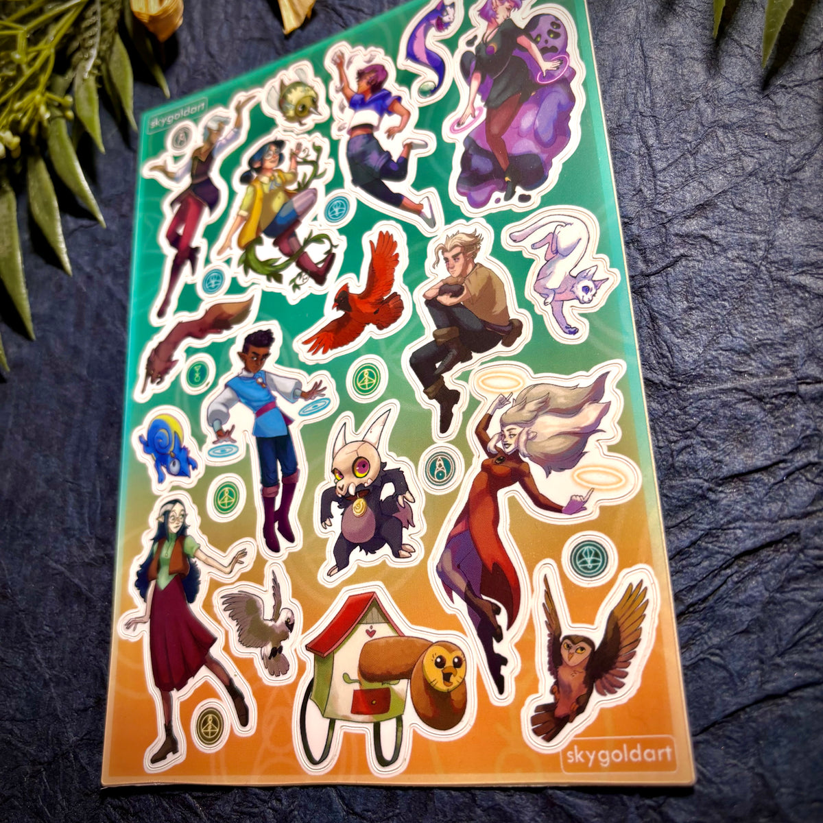 Witches and Owls 5x7 Vinyl Sticker Sheet