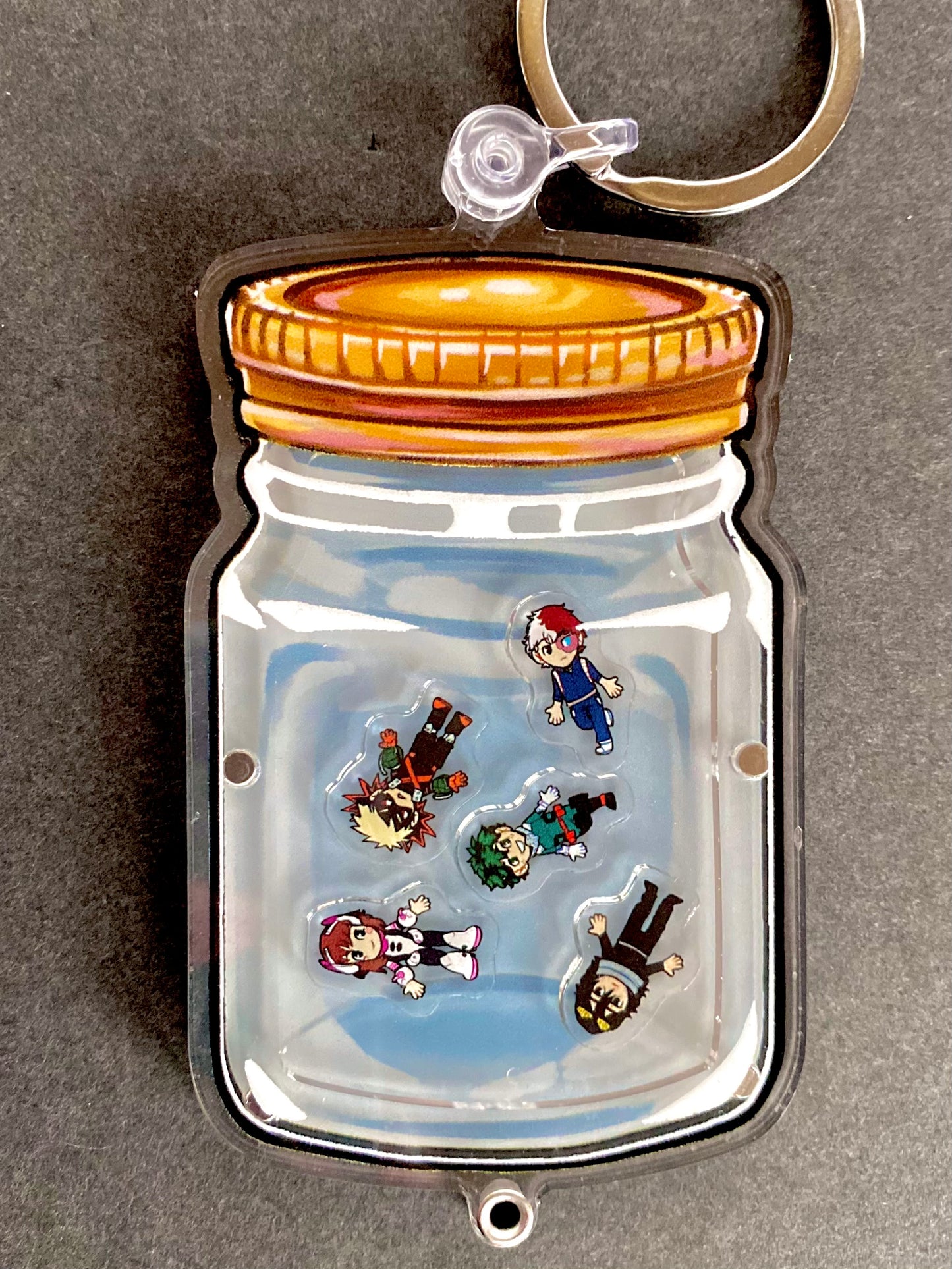 Jar of Character Critters - Openable Shaker Keychain Heroes