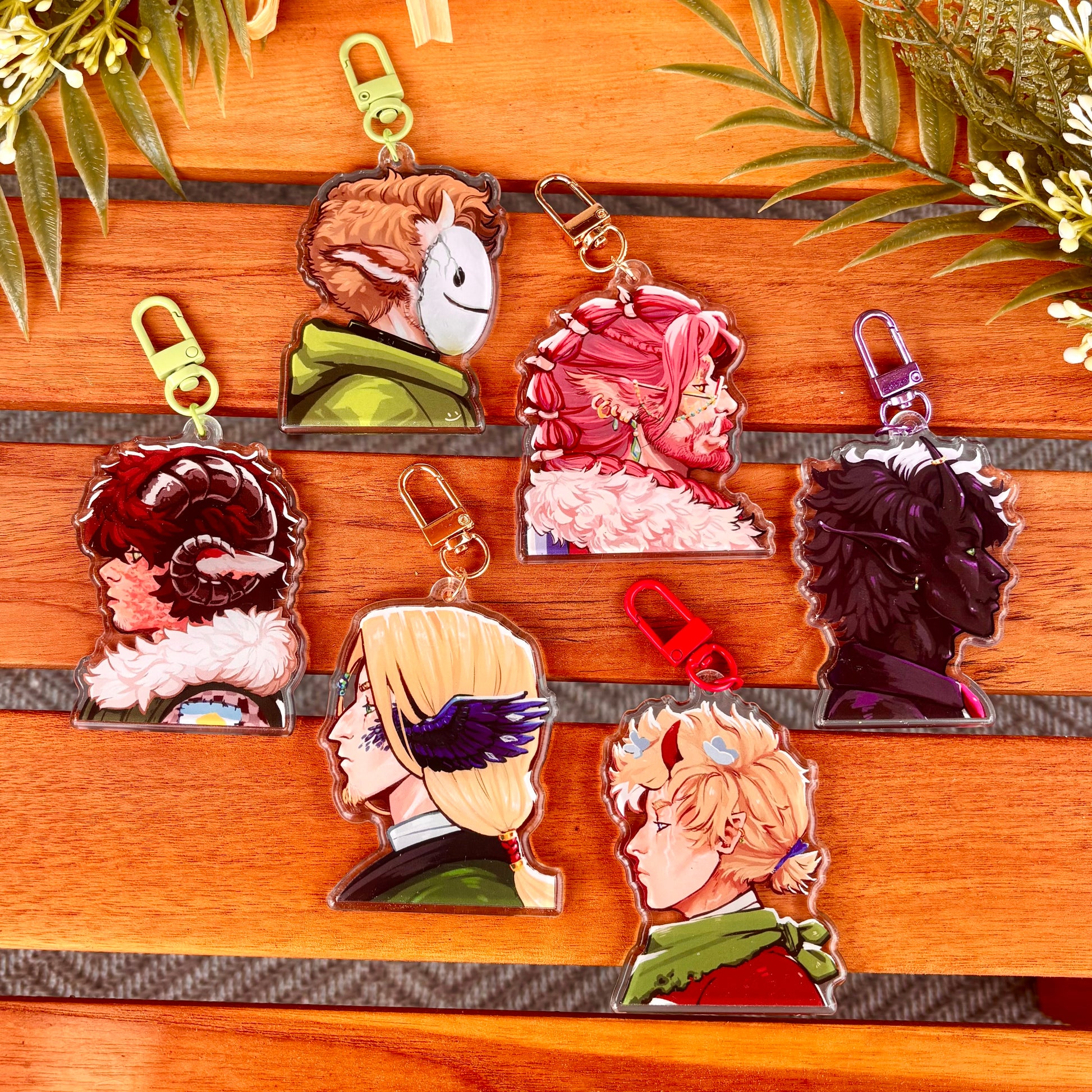Acrylic DSMP Headshot Keychains | Tommy Tubbo Ranboo Technoblade Philza Dream