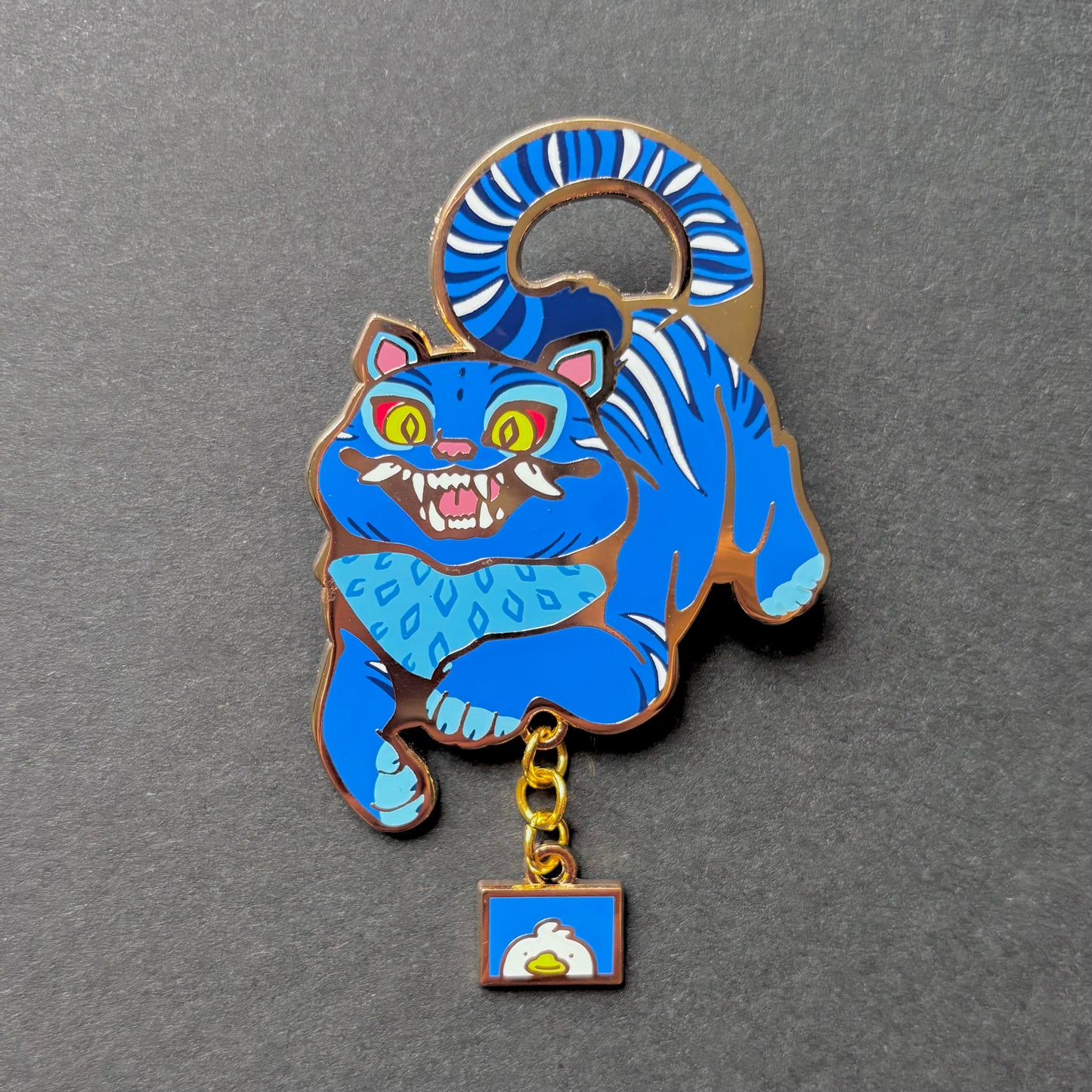 Blue Tiger Dangle Letter | Enamel Pin
