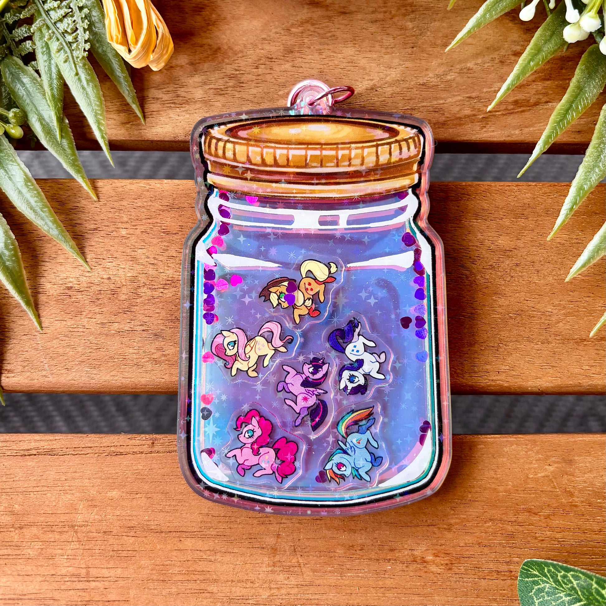 Pony Jar - Rainbow Shaker Keychain