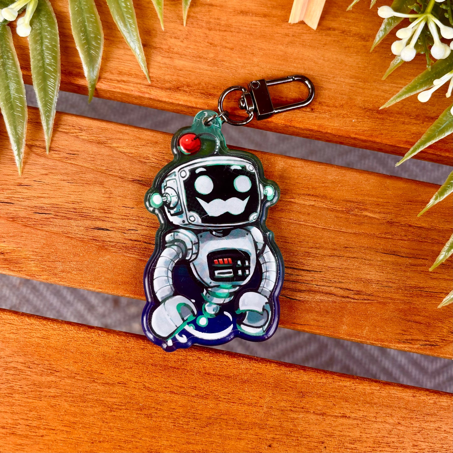 Grumbot Robot Acrylic Keychain