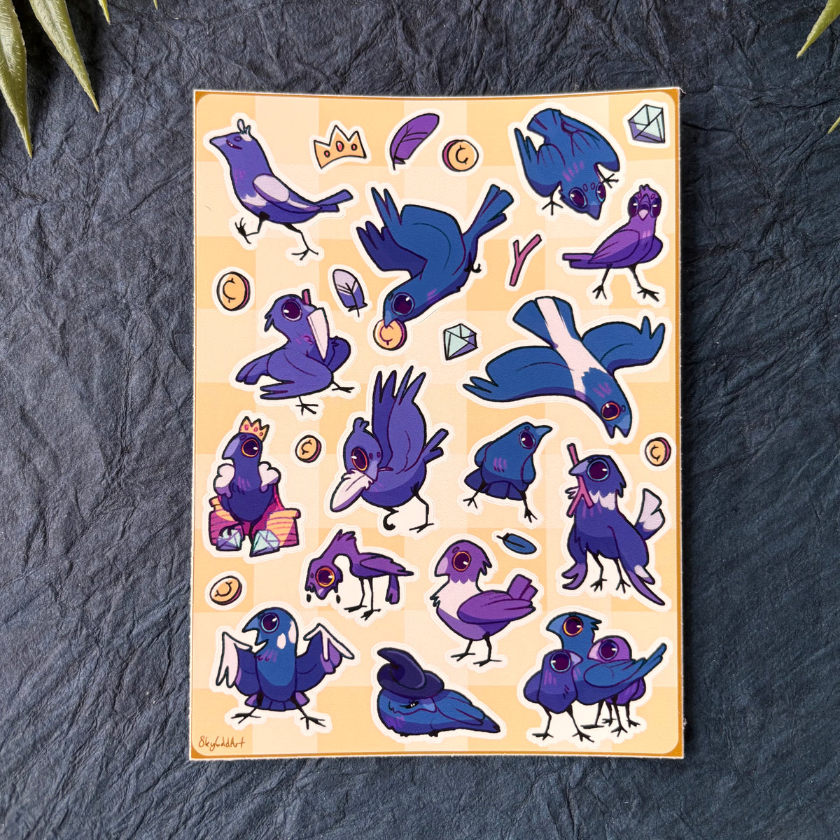 Animal Vinyl Sticker Sheets Crows