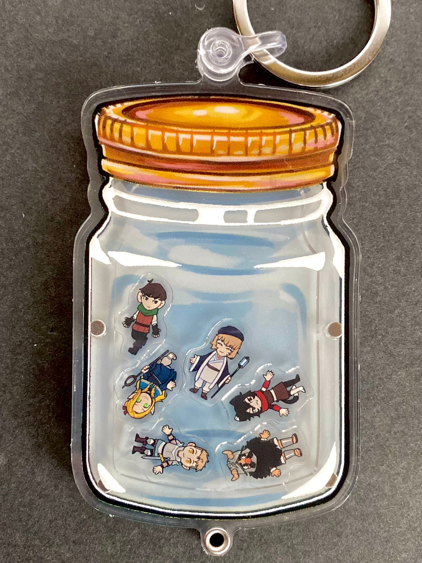 Jar of Character Critters - Openable Shaker Keychain Dungon Buffet