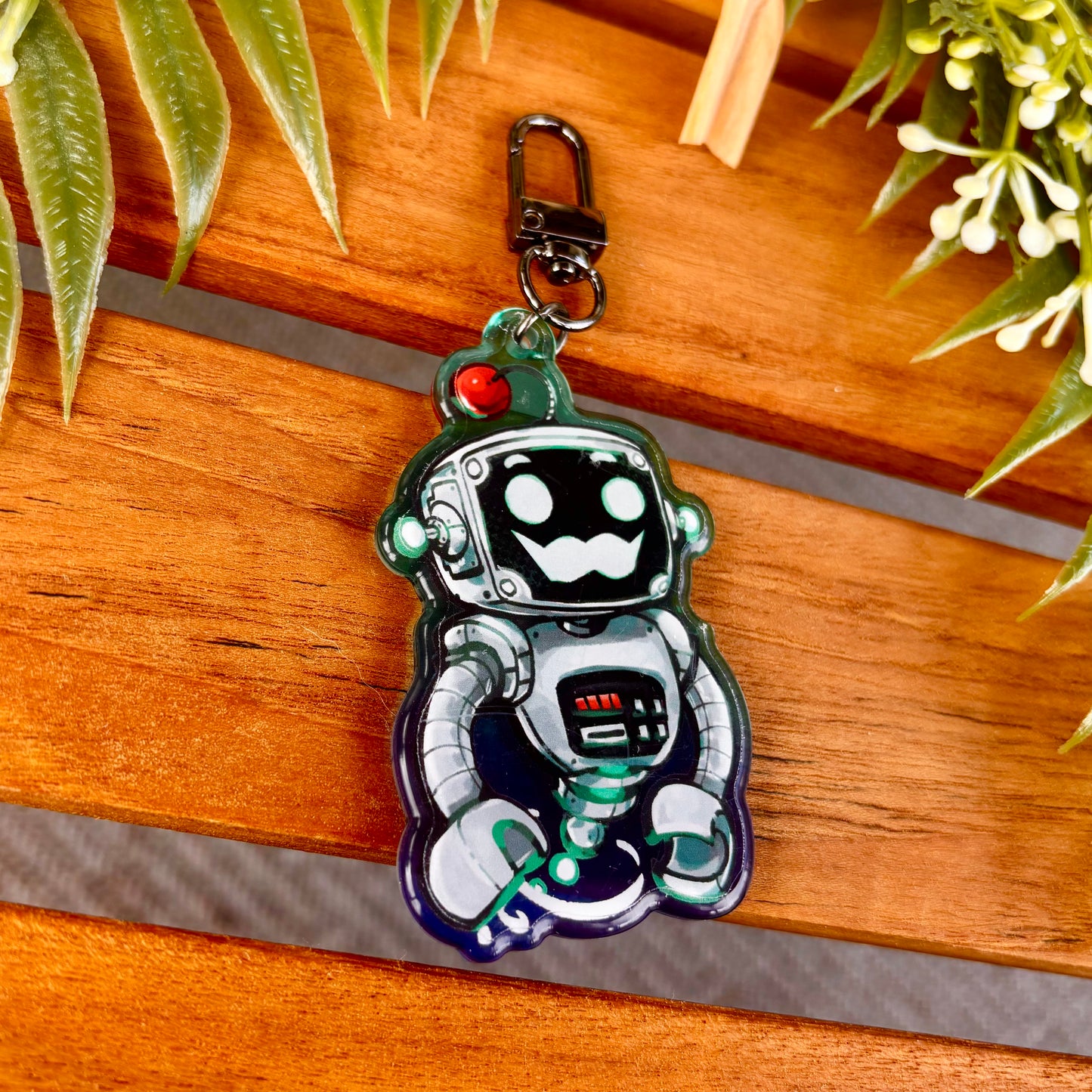 Grumbot Robot Acrylic Keychain