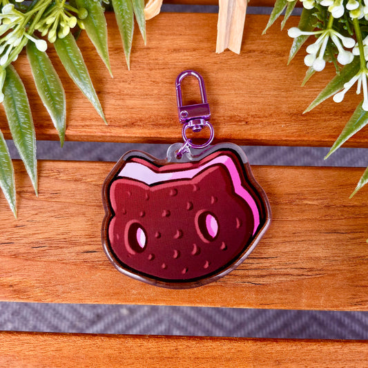 Ice Cream Cat Treat Keychain