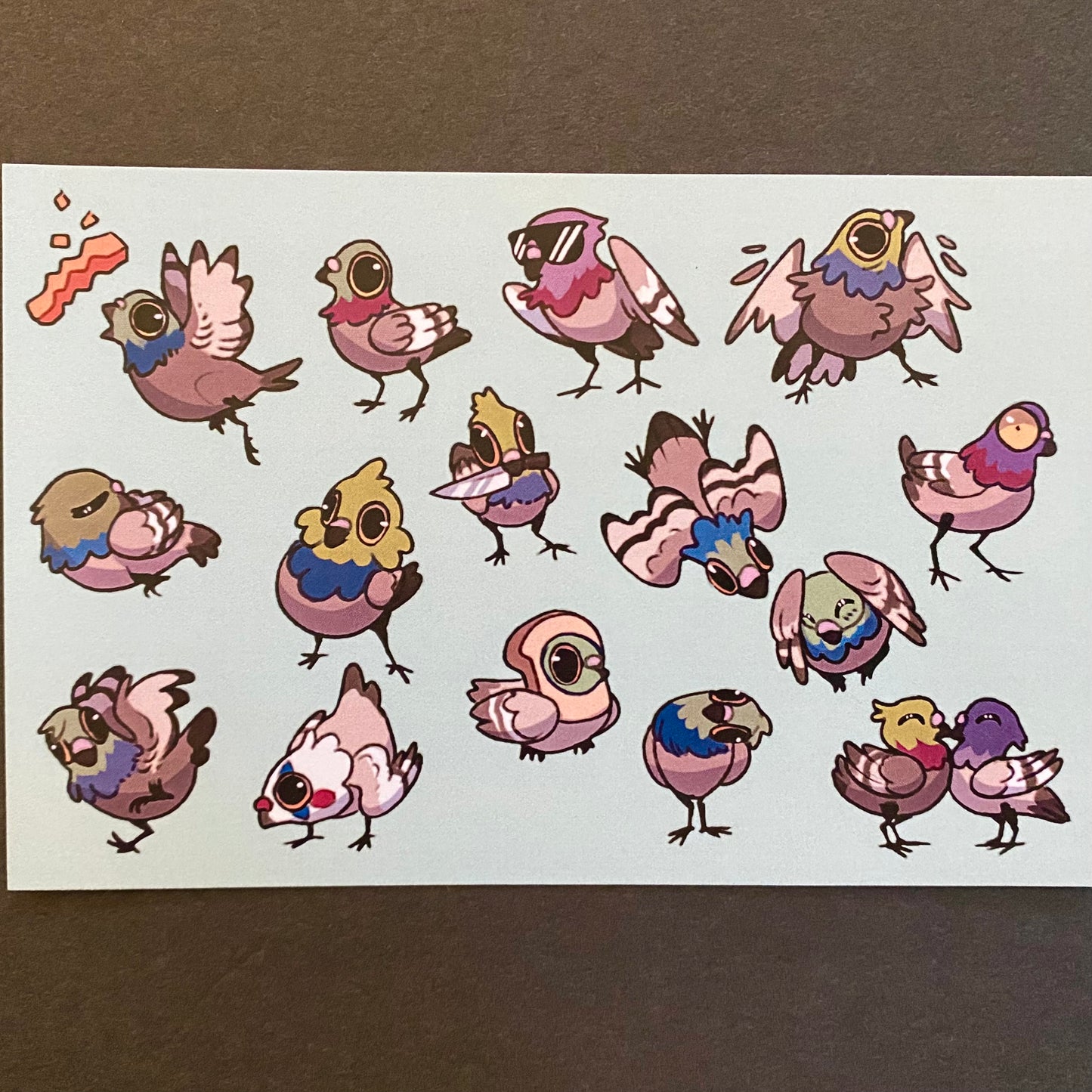 Derpy Animal - Art Print pigeons