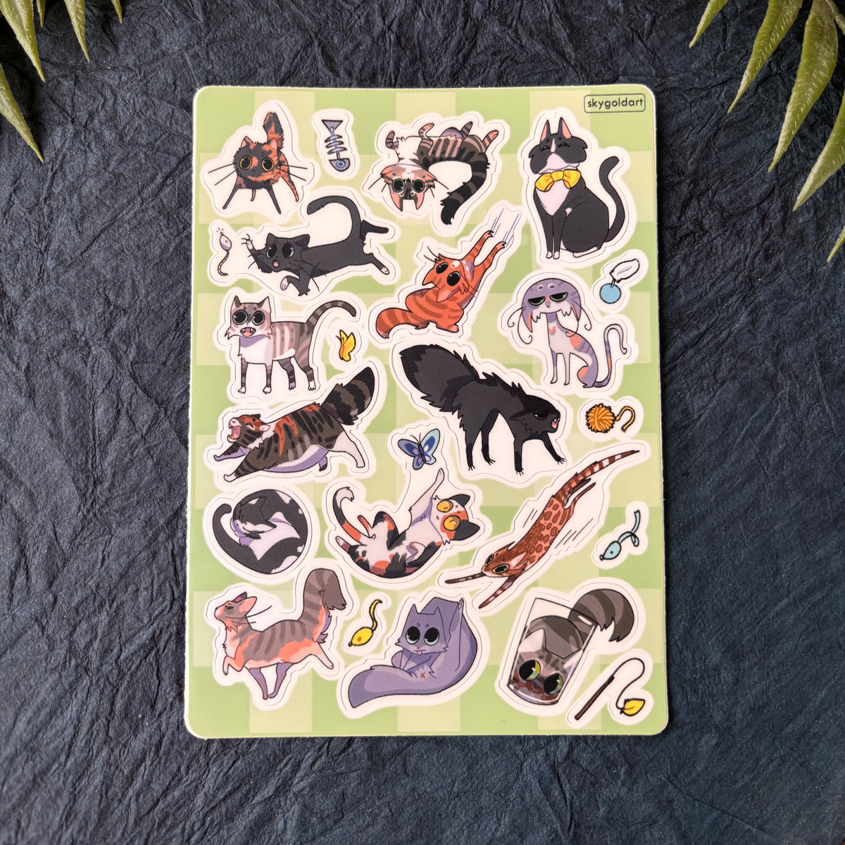 Animal Vinyl Sticker Sheets Cats
