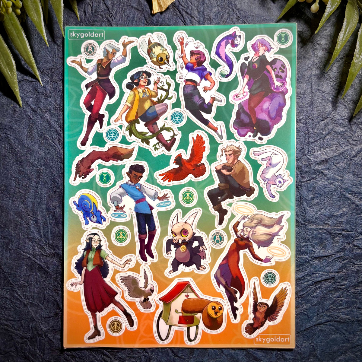Witches and Owls 5x7 Vinyl Sticker Sheet