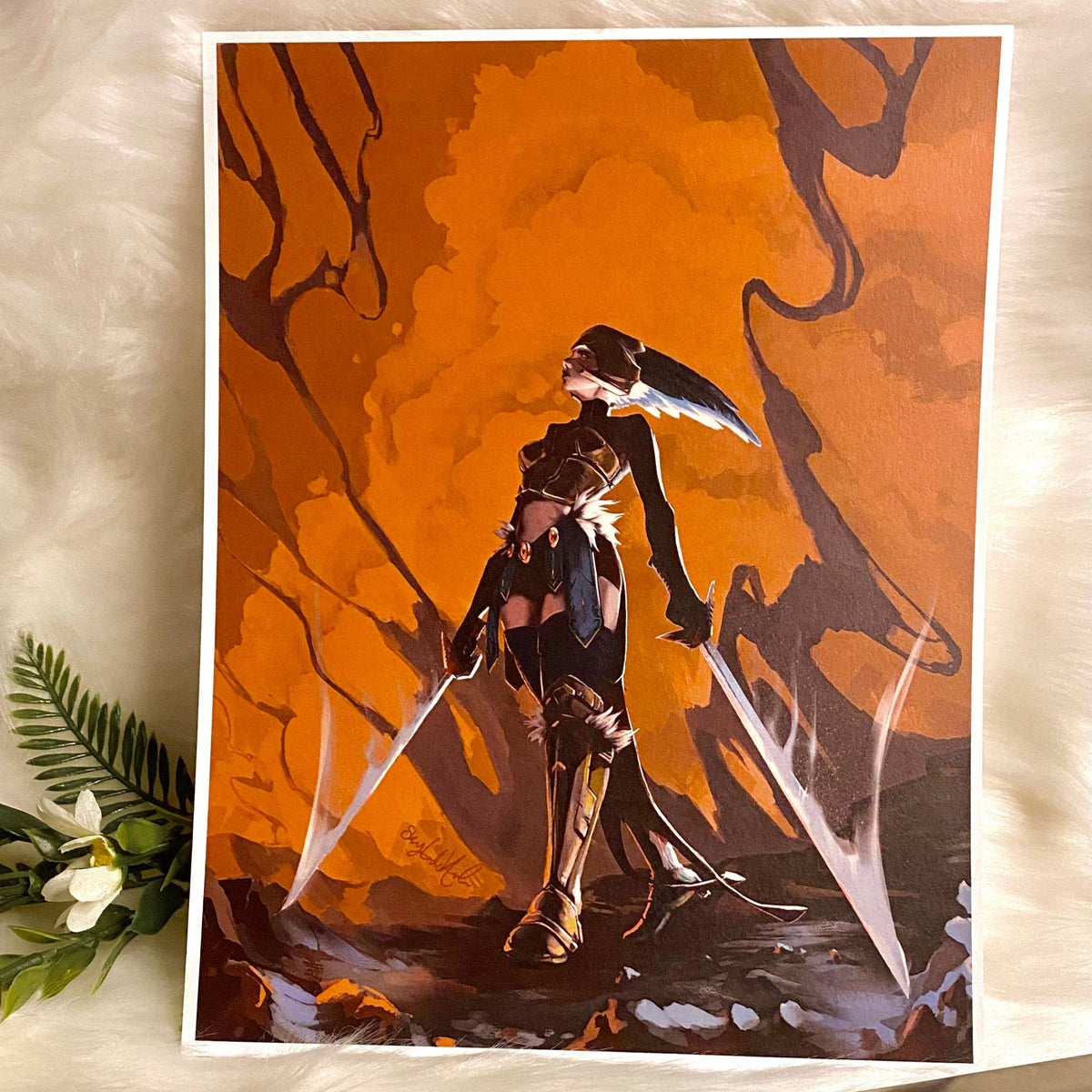 Orange Warrior - Art Print