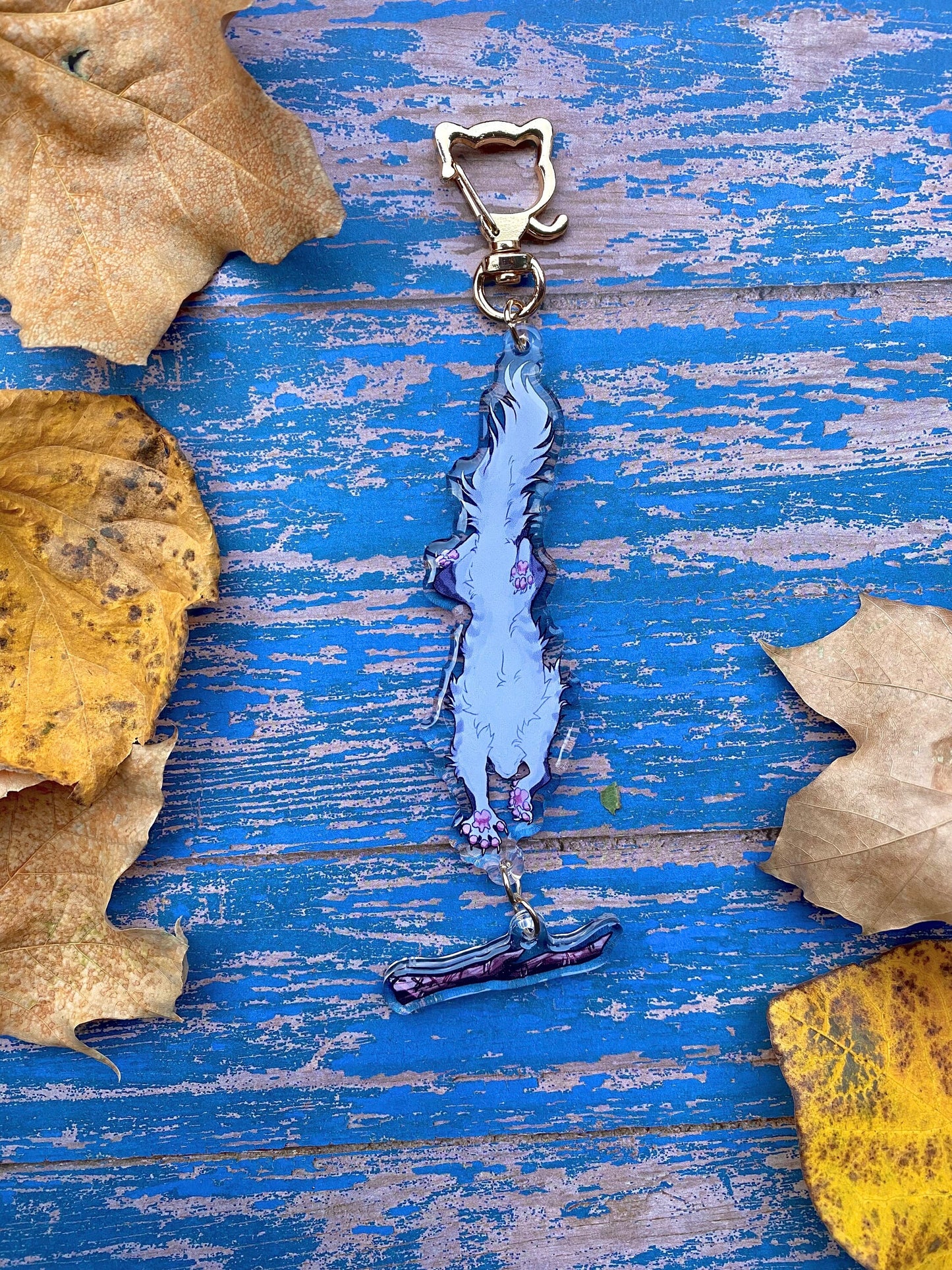 Jayeather and Stick - Felines / Battle Cats Keychain
