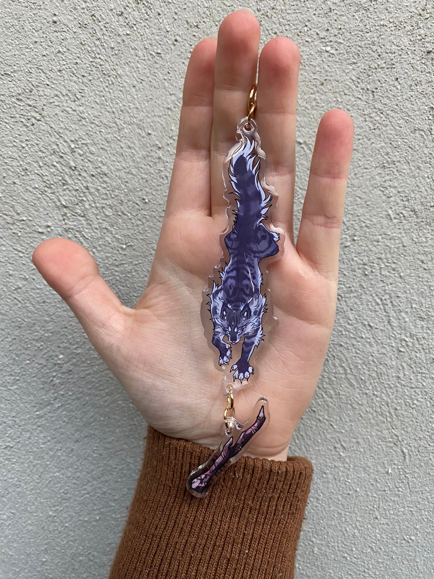 Jayeather and Stick - Felines / Battle Cats Keychain