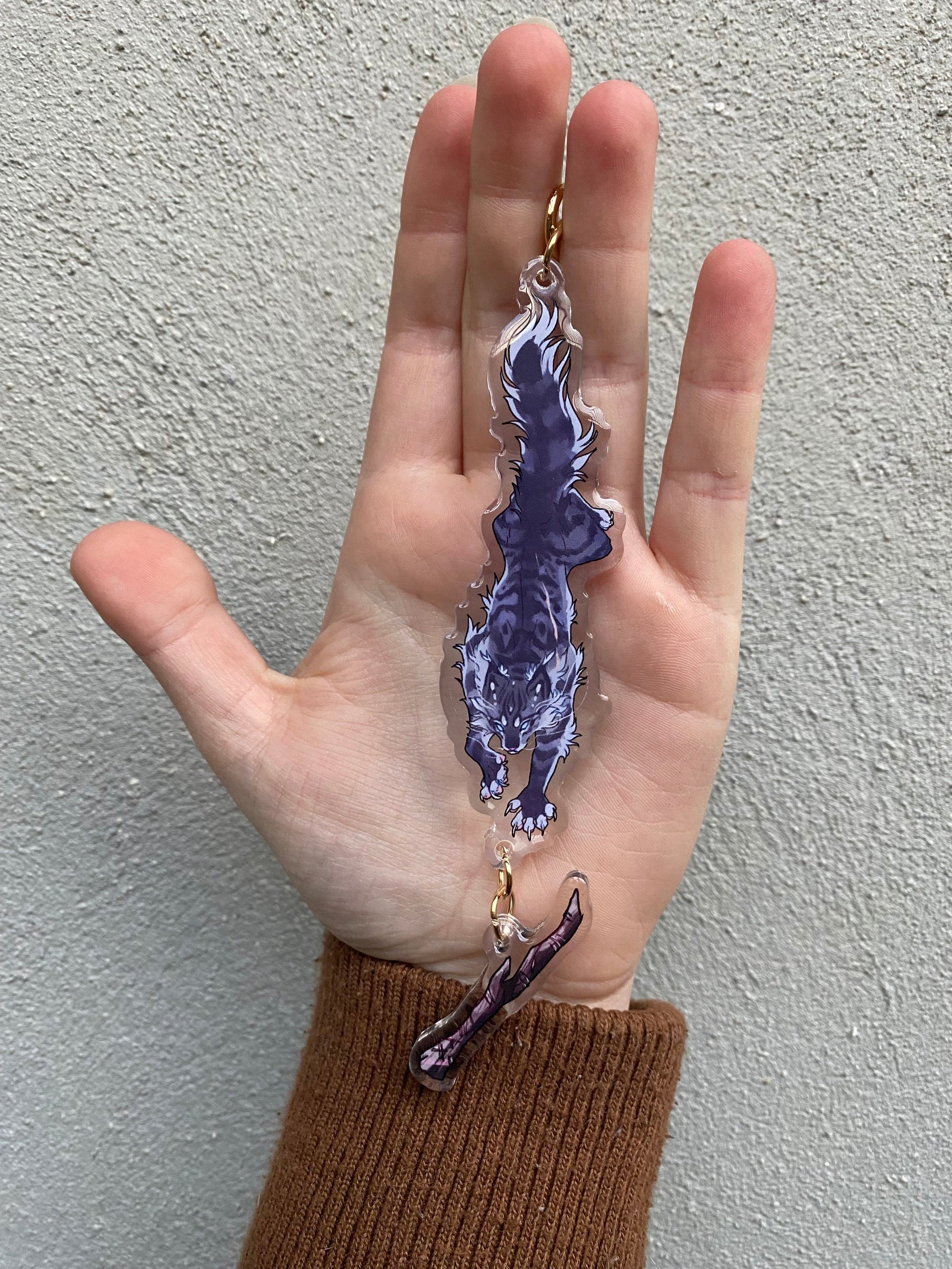 Jayeather and Stick - Felines / Battle Cats Keychain