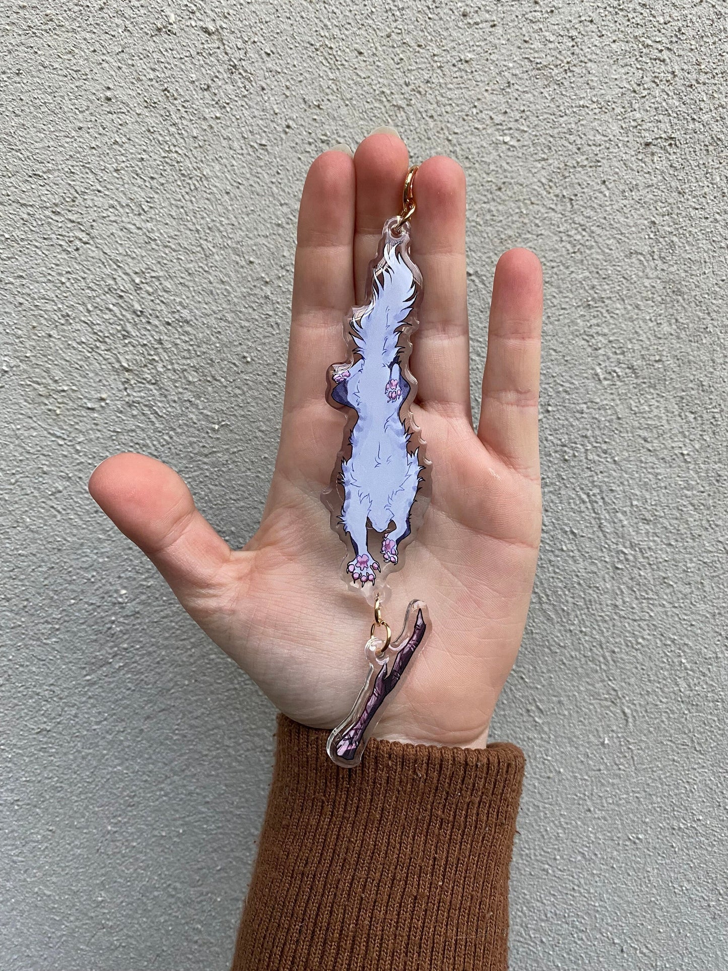 Jayeather and Stick - Felines / Battle Cats Keychain