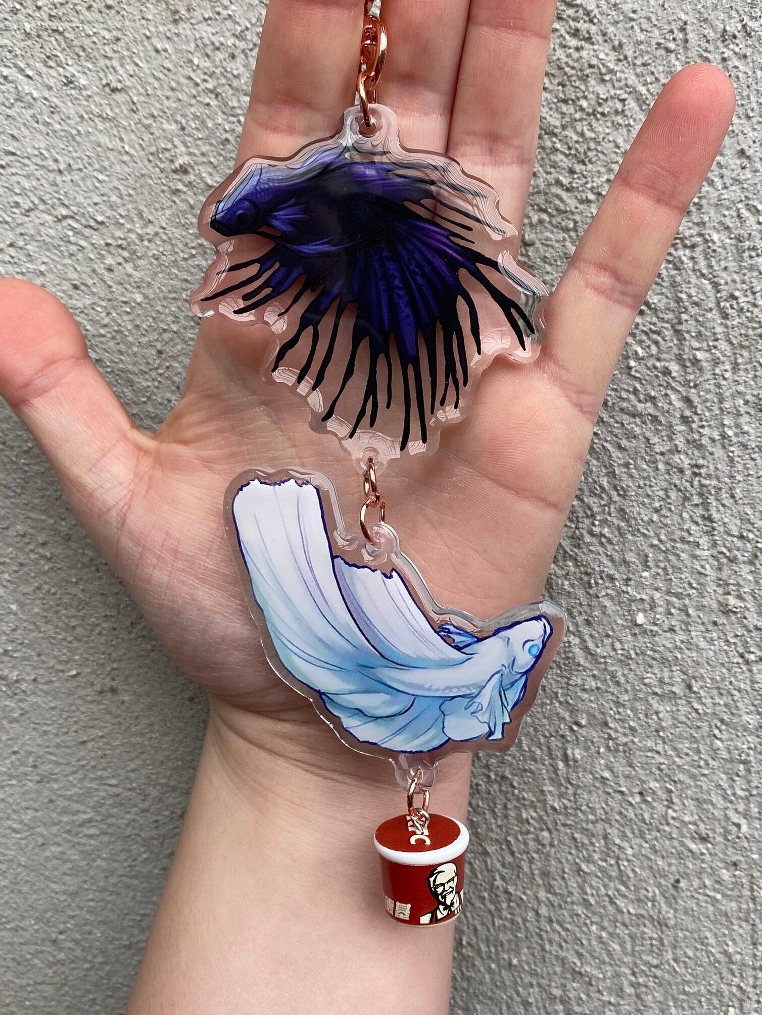 Chicken Bucket Fish - Keychain