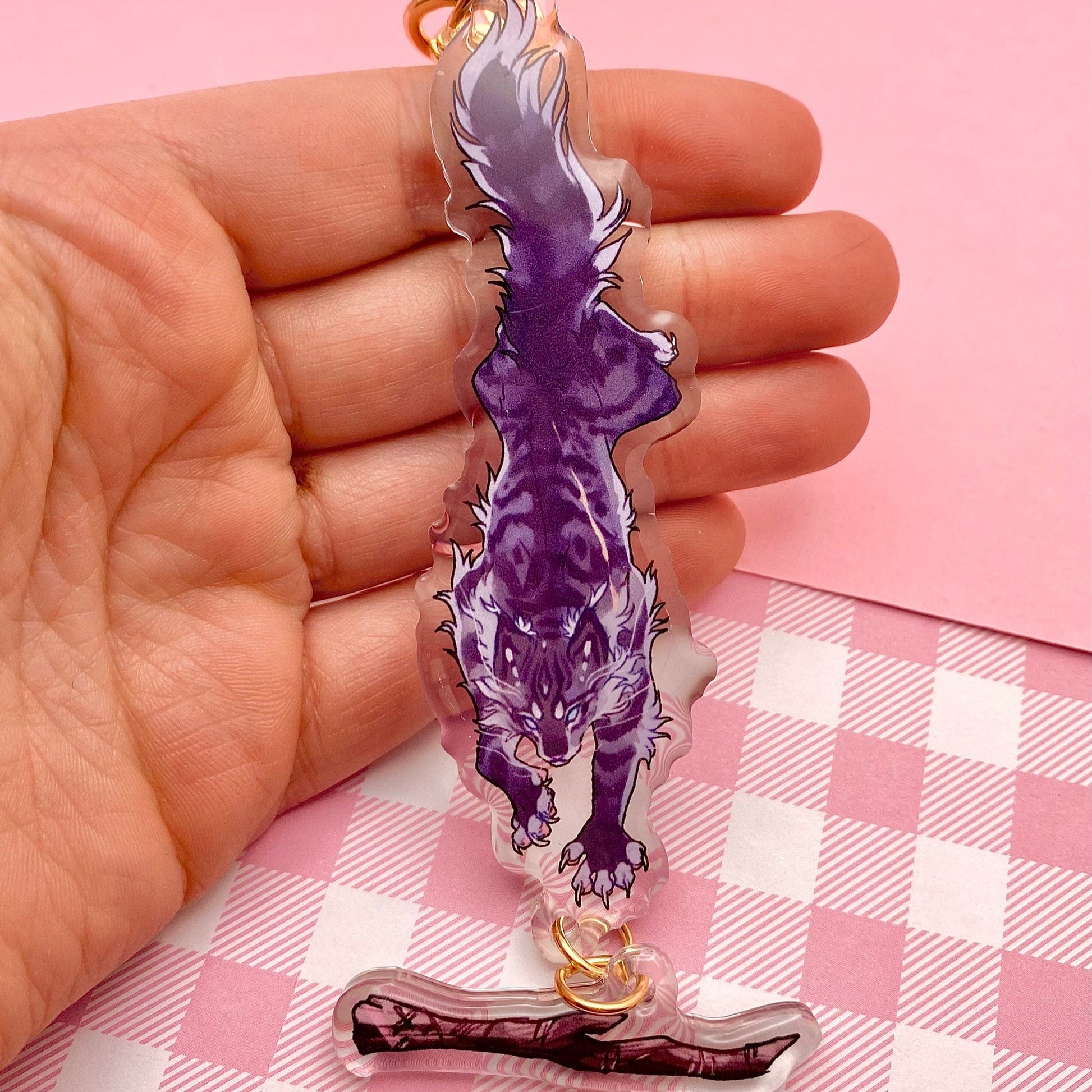 Jayeather and Stick - Felines / Battle Cats Keychain