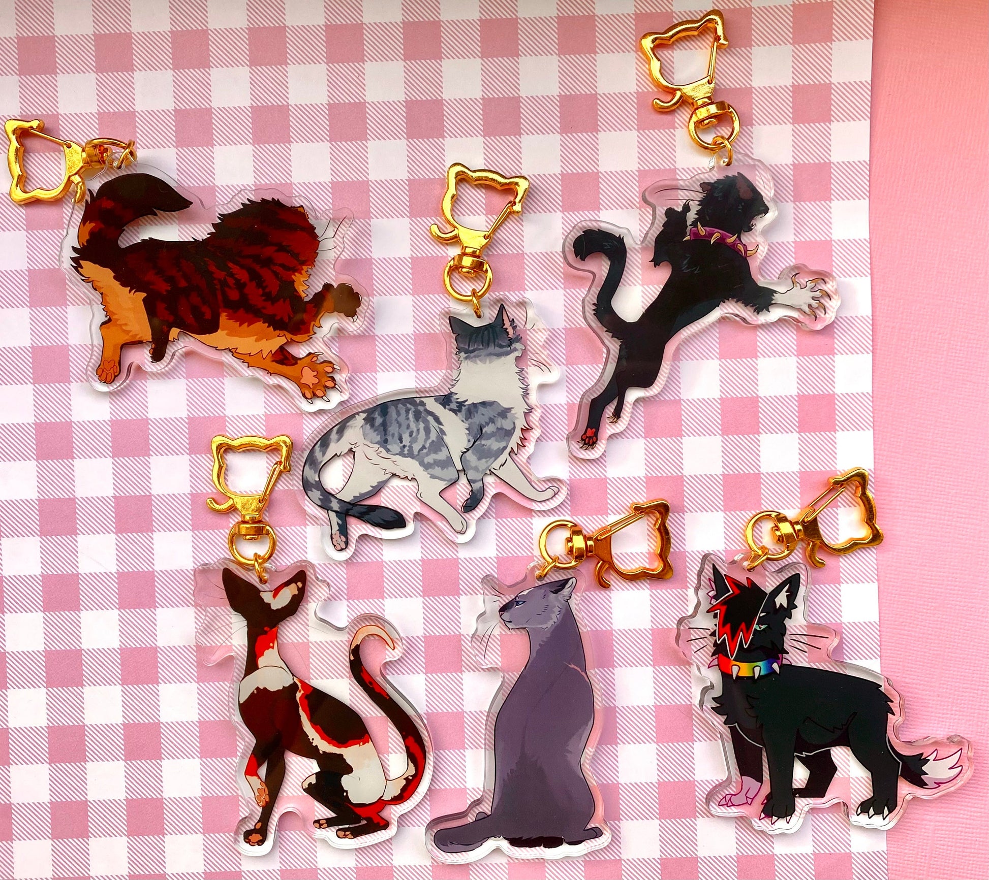 Firestar | Greystripe | Ravenpaw | Brightheart | Yellowfang | Tallstar | Tigerstar | Ivypool | Scourge | Sol | Bluestar - Keychain