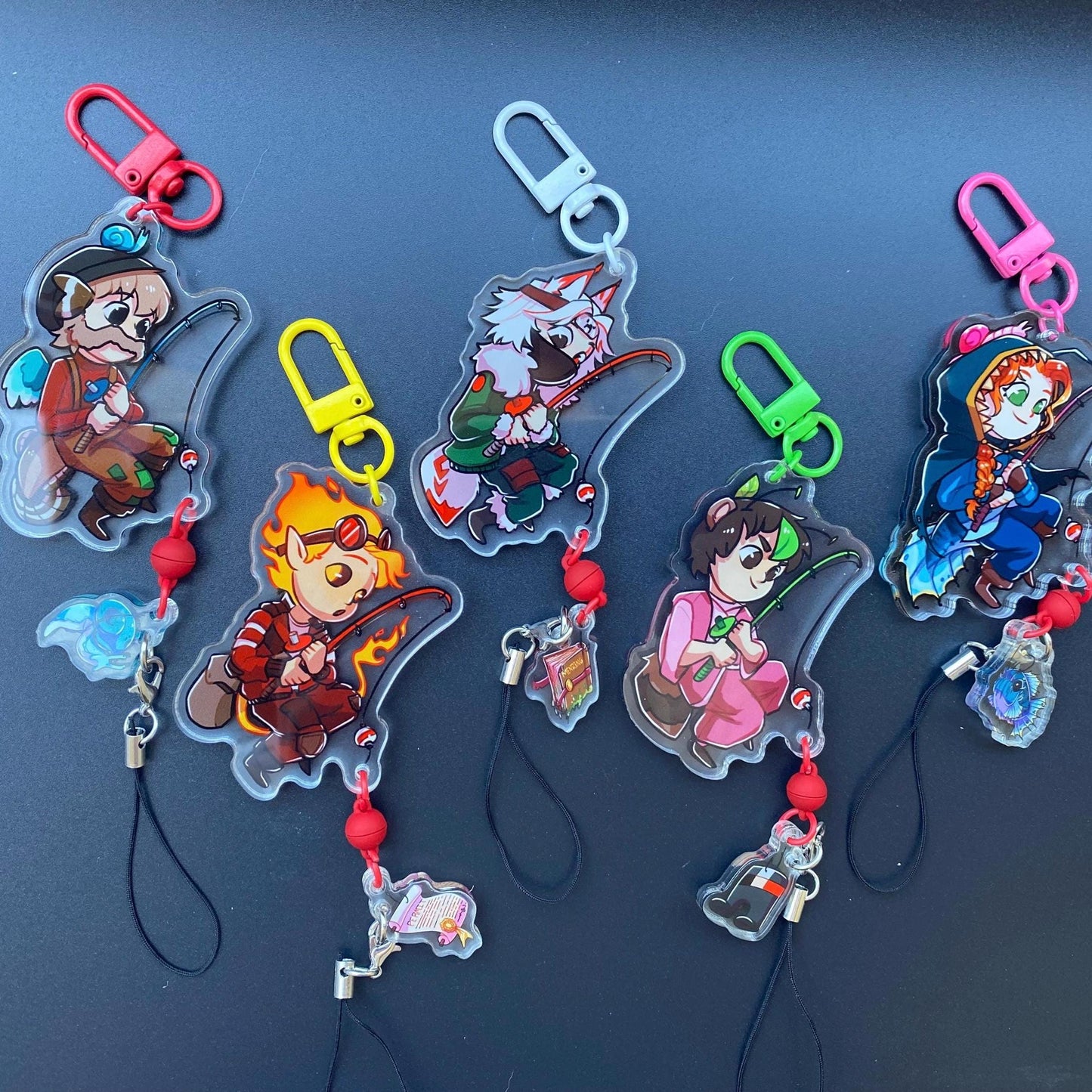 Fishing Hermits - Winterstar SkygoldArt Collab - Magnet Keychain