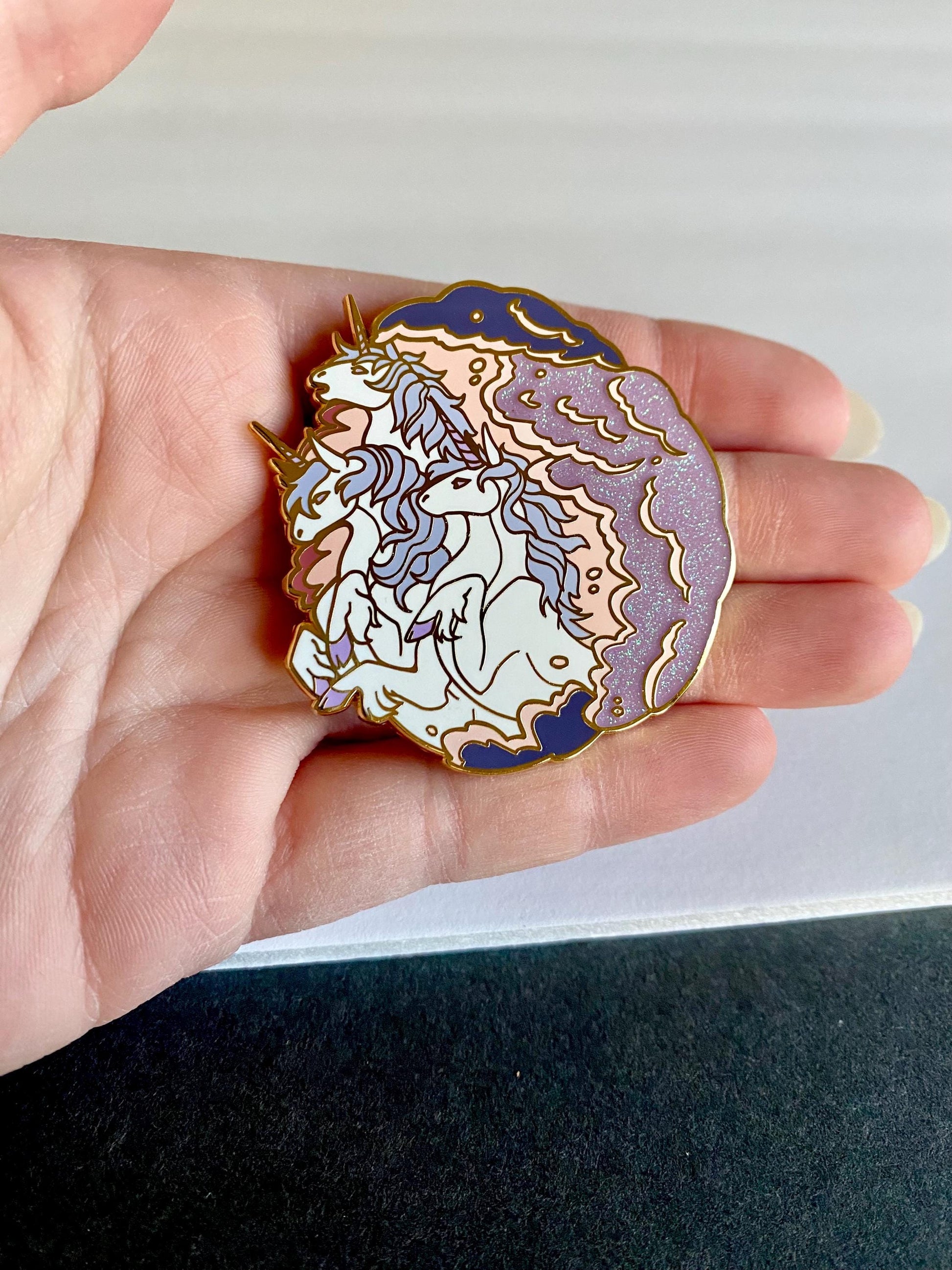 Red Bull | Sea Unicorns | Butterfly Forest - Last Unicorn Glitter Enamel Pins