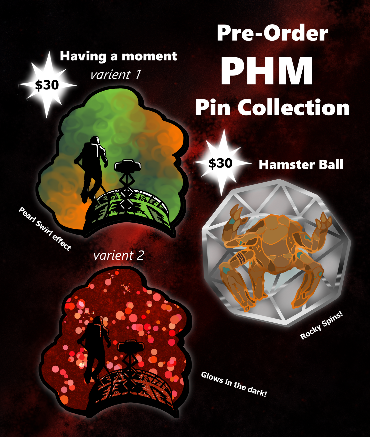 PHM - Having a Moment - Varient 1 - Enamel Pin - PREORDER
